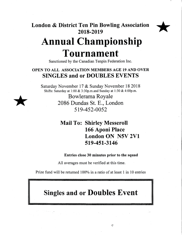 Annual Association Championship 2018 poster